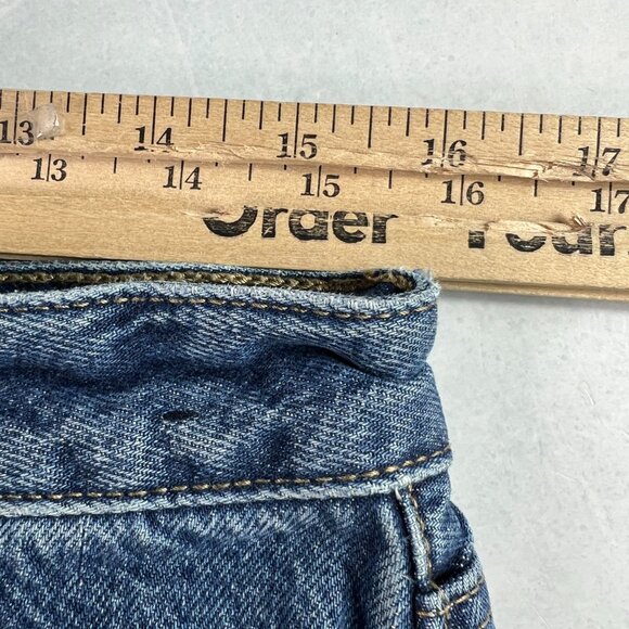 Abercrombie Fitch Jeans Womens 31x28* High Rise Loose Blue Raw Hem Denim Tag 30L - Picture 16 of 16